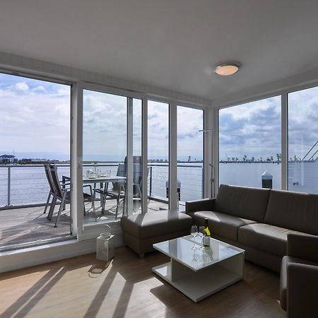 Schwimmendes Haus Hausboot Villa Olpenitz Bagian luar foto