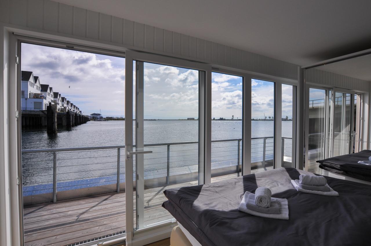 Schwimmendes Haus Hausboot Villa Olpenitz Bagian luar foto