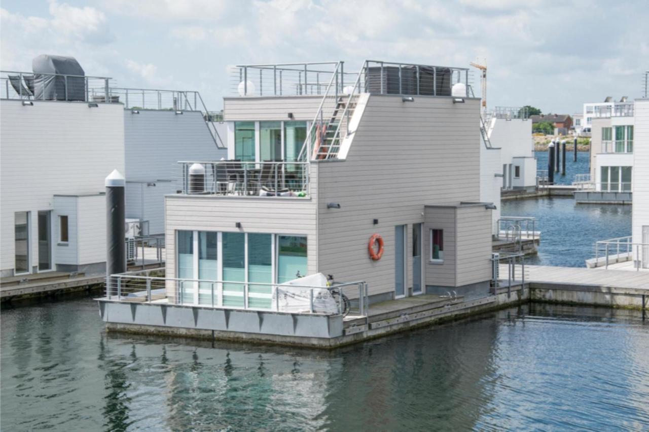 Schwimmendes Haus Hausboot Villa Olpenitz Bagian luar foto